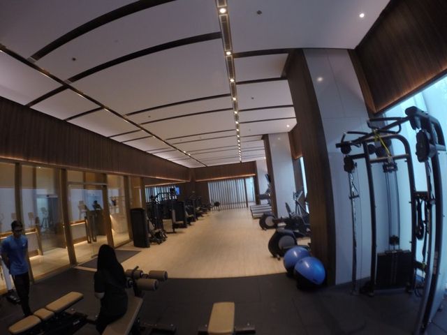 Gym with weight machines