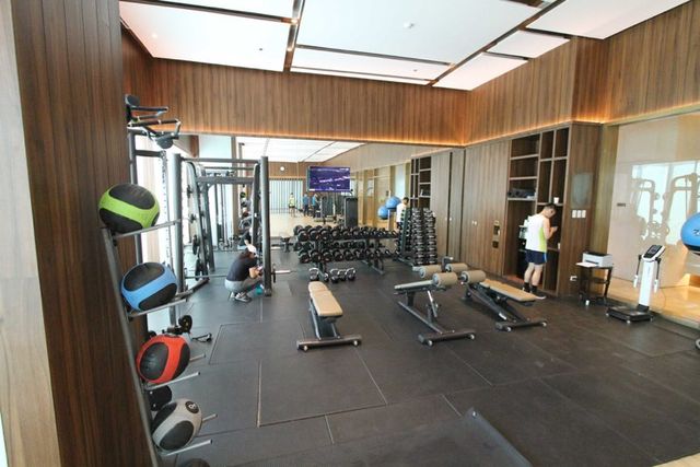 Gym free weights area